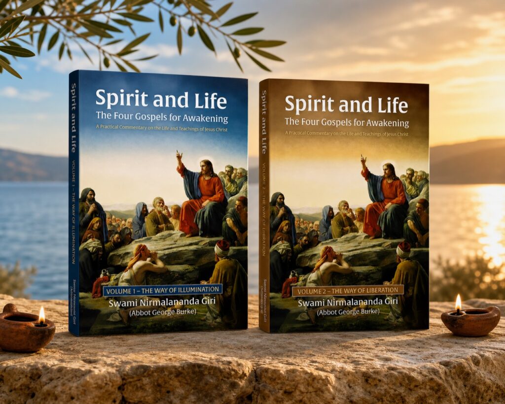 Spirit and Life: The Four Gospels for Awakening, Volumes 1 and 2, together at sunset